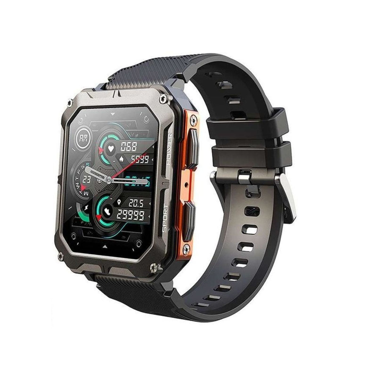 Njord Gear Indestructible Tactical Smartwatch – Military Grade & Rugged - Orange