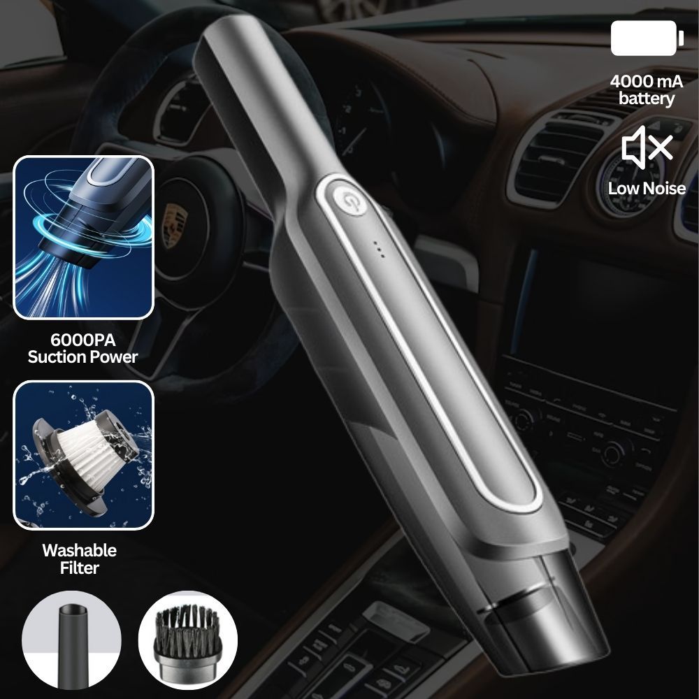 Portable Vacuum 4000mAh Rechargeable Home Car Wet Dry Handheld Cordless Cleaner