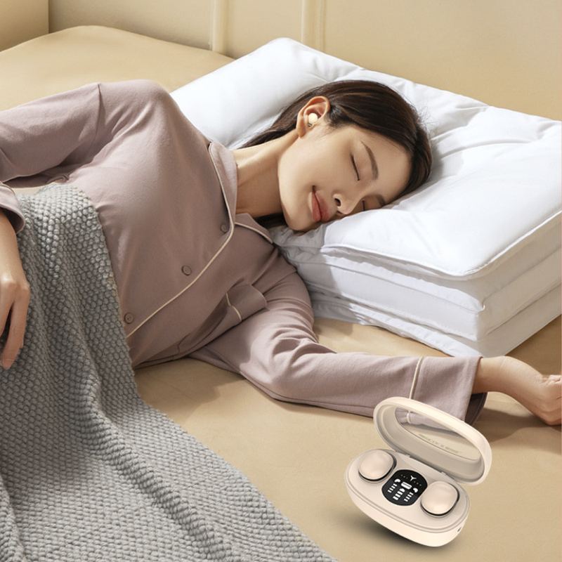 Invisible Mini Earbuds Side Sleepers Wireless Micro Smallest Hidden Headphones-Black