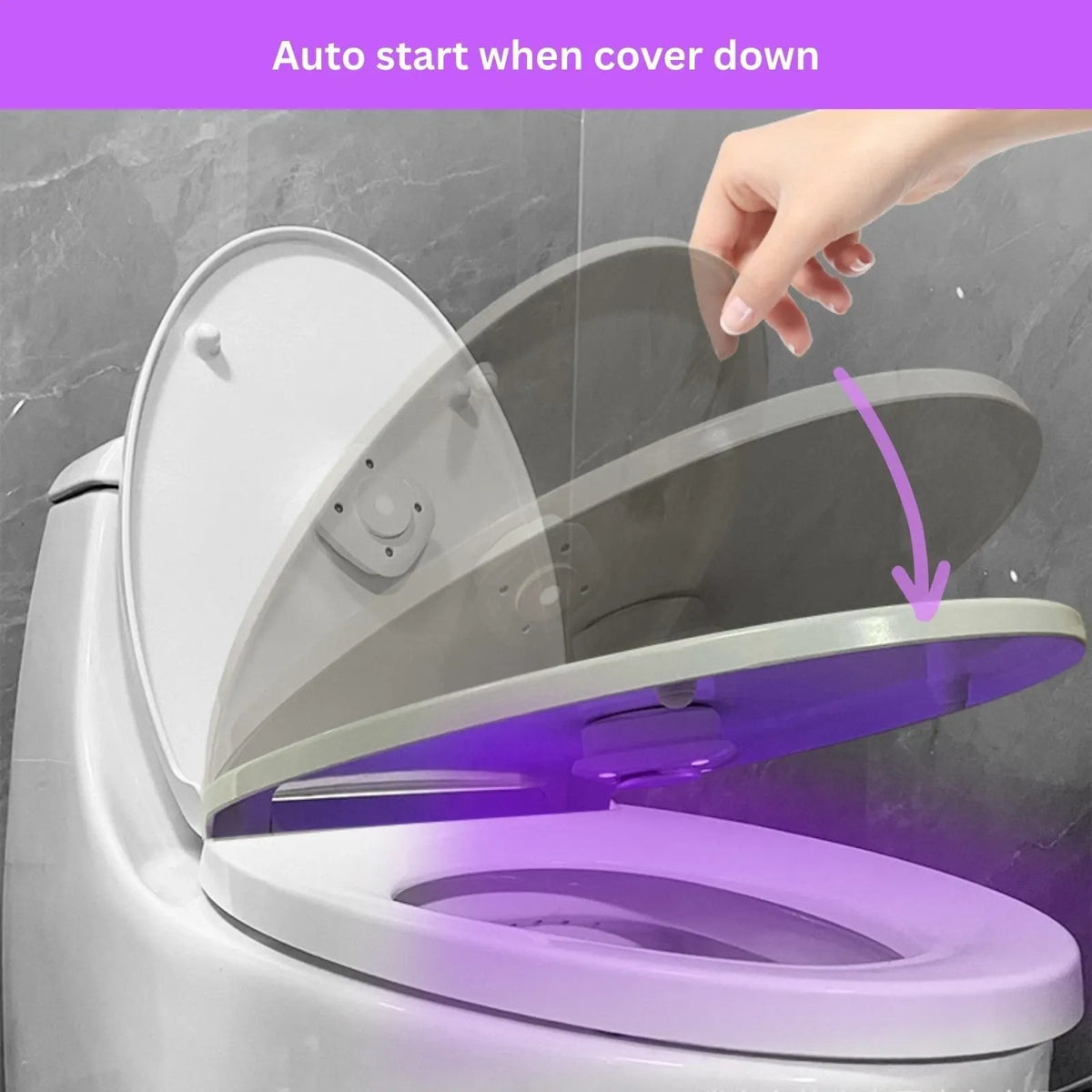 UV Toilet Light Electric Toilet Sterilizer with 8 Fragrance Rings