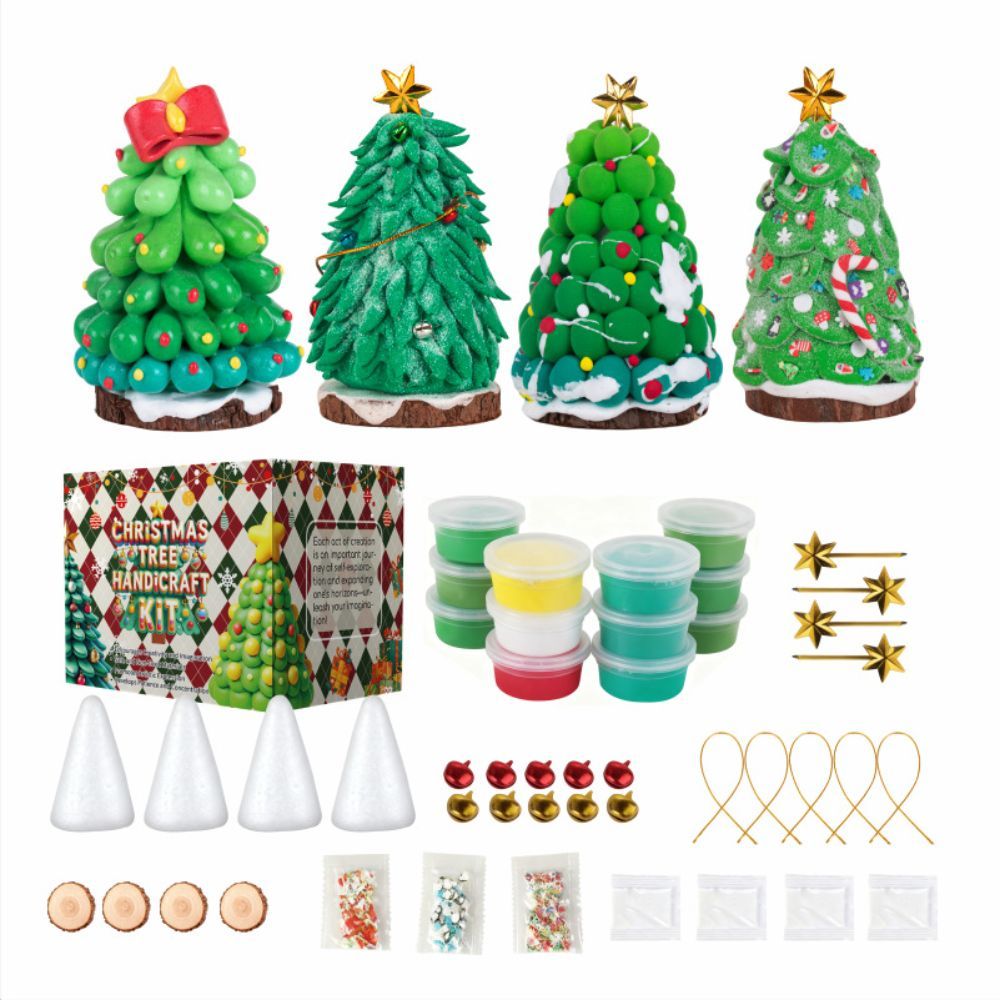 DIY Christmas Tree Clay Kit Make Your Own Christmas Tree Ornament Kit Kids Gift