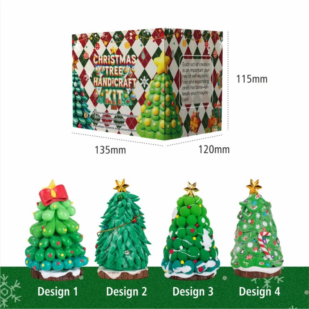 DIY Christmas Tree Clay Kit Make Your Own Christmas Tree Ornament Kit Kids Gift