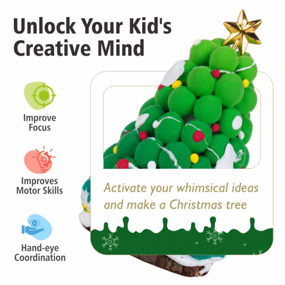 DIY Christmas Tree Clay Kit Make Your Own Christmas Tree Ornament Kit Kids Gift