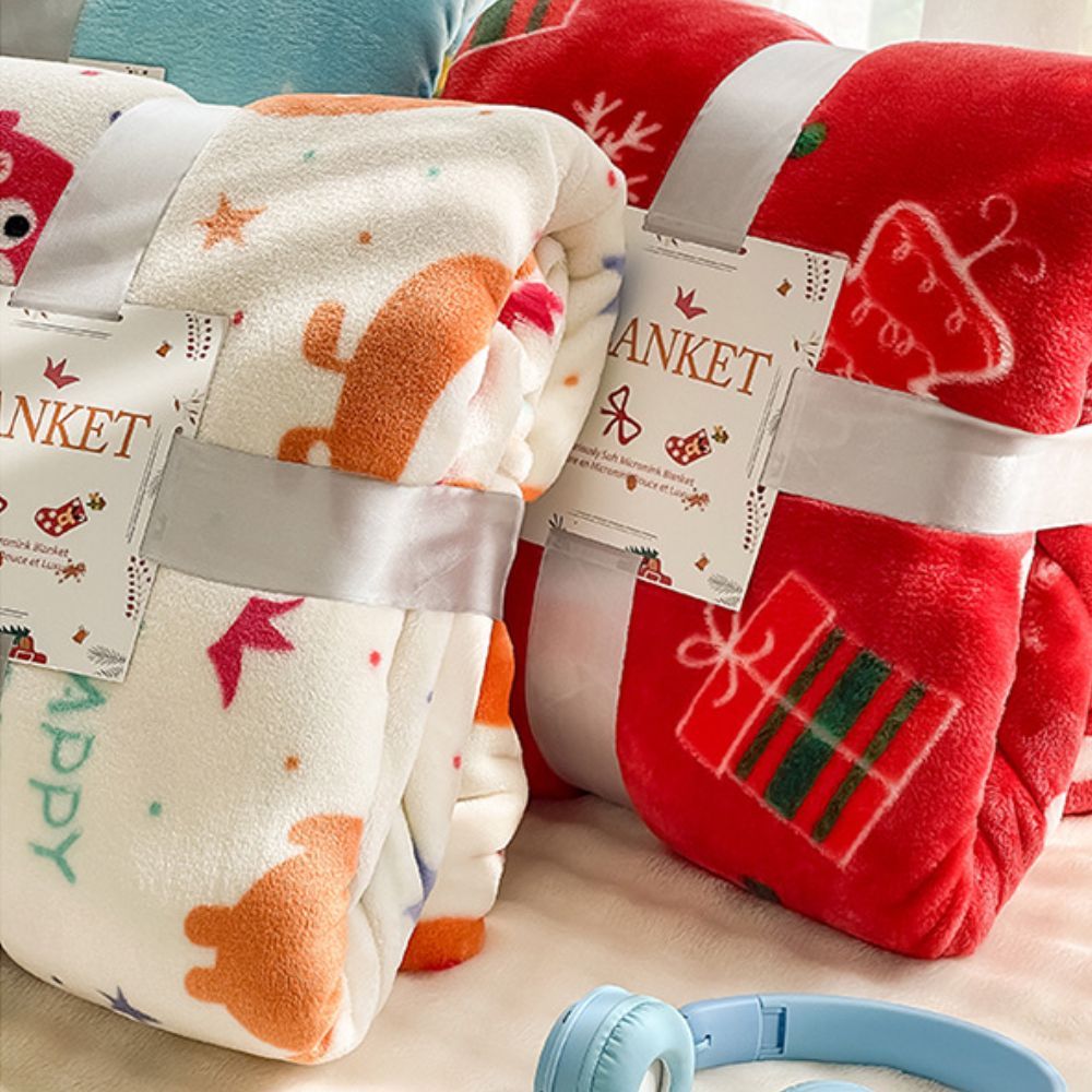 Xmas Mothers Day Gift Ultra-Soft Flannel Fleece Blanket - Thickened Warm Holiday Winter Throw for Sofa, Bed & Travel
