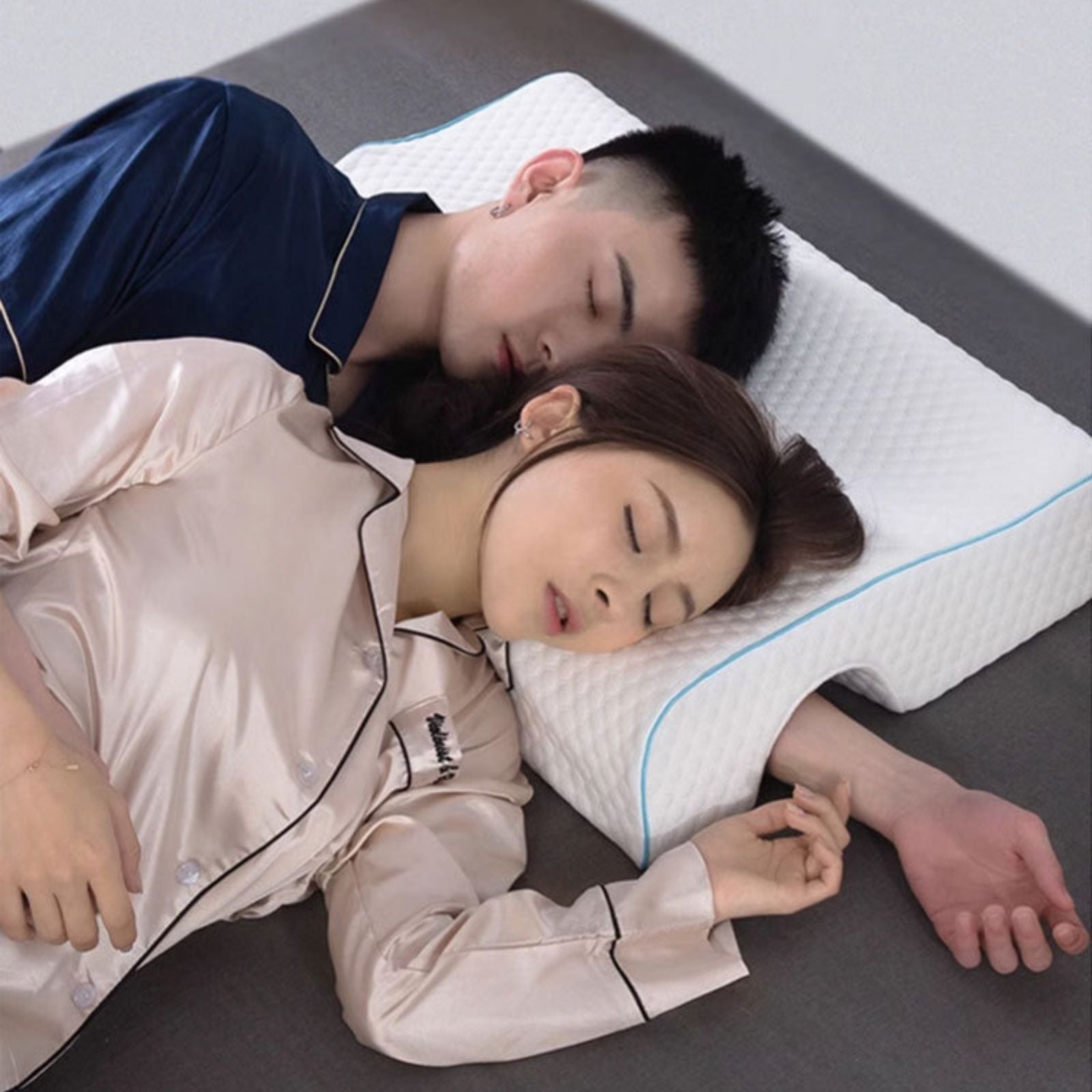 Couple Arch Pillow, Zero Pressure Pillow Slow Rebound No Pressure Hand, Pillow, Couple Sleep Double Memory Pillow-LEFT