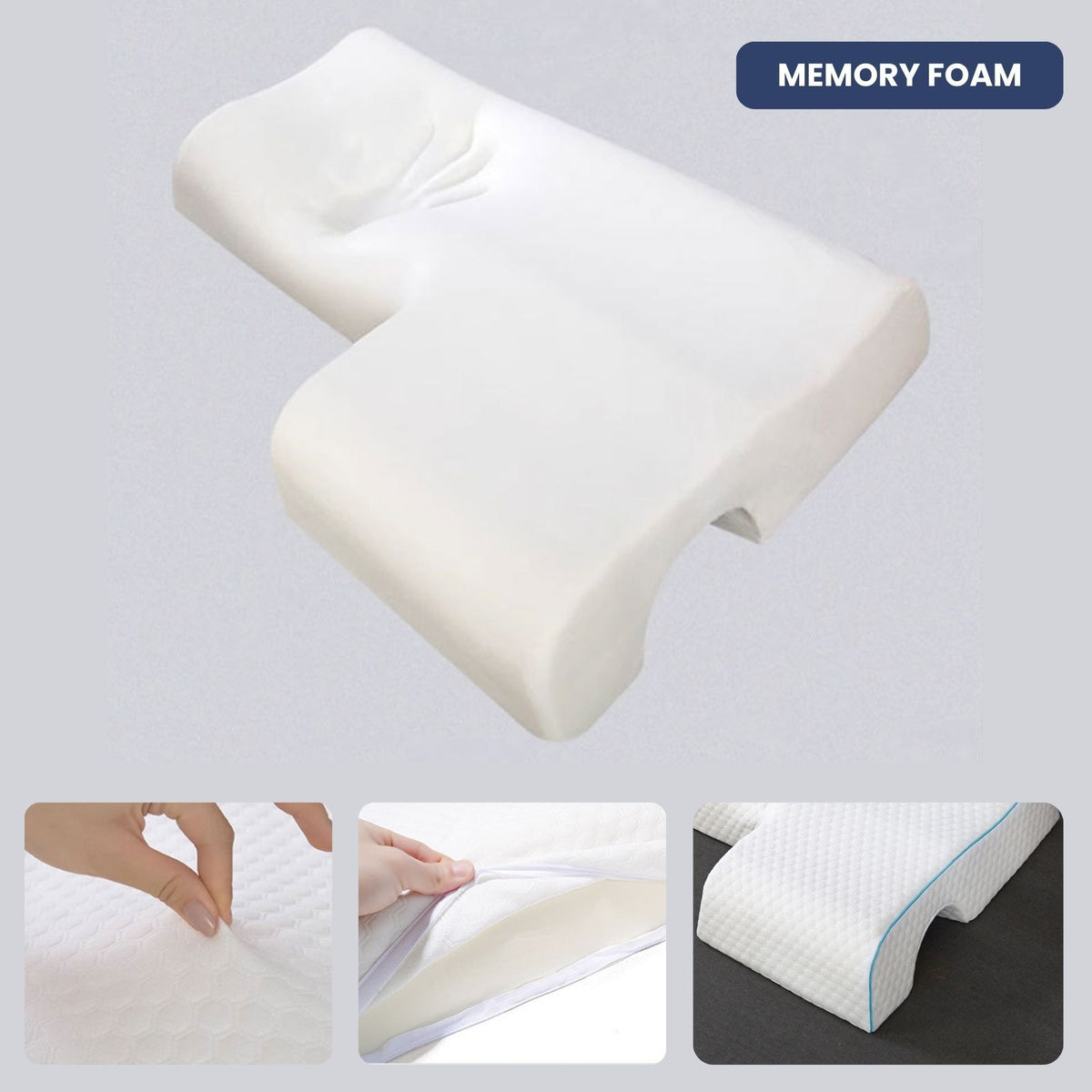 Couple Arch Pillow, Zero Pressure Pillow Slow Rebound No Pressure Hand, Pillow, Couple Sleep Double Memory Pillow-RIGHT