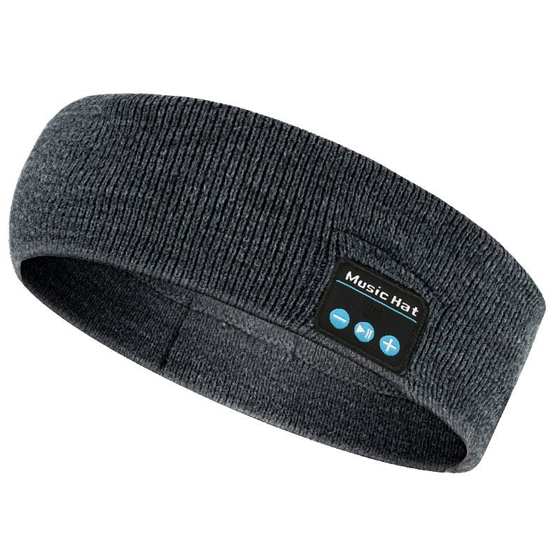 Headset Bluetooth 5.0 Wireless Stereo Earbud Headphone Sports Headband - Grey