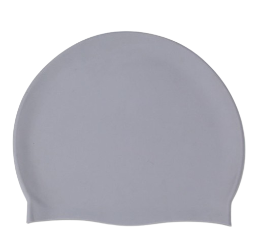 Silicone Swimming Cap Large Waterproof Swim Hat Long Hair Men Women Adults Grey