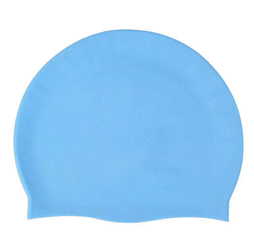 Silicone Swimming Cap Large Waterproof Swim Hat for Long Hair Men Women Adults-Blue