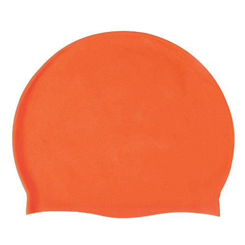 Silicone Swimming Cap Large Waterproof Swim Hat for Long Hair Men Women Adults-Orange