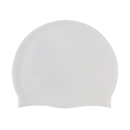 Silicone Swimming Cap Large Waterproof Swim Hat Long Hair Men Women Adults White