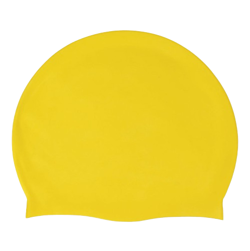 Silicone Swimming Cap Large Waterproof Swim Hat for Long Hair Men - Yellow