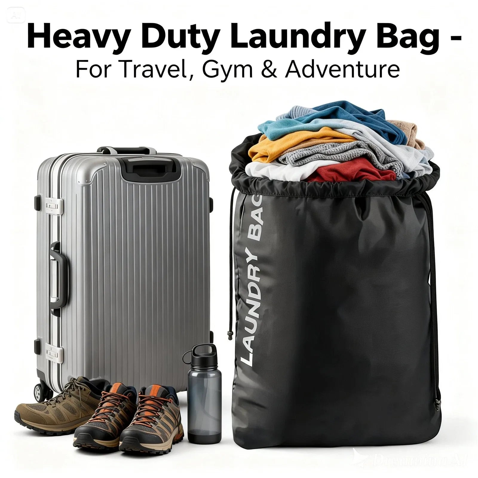 4PCS Heavy Duty Laundry Bag Large Mesh Washable Wash Bags Net Clothes Organiser