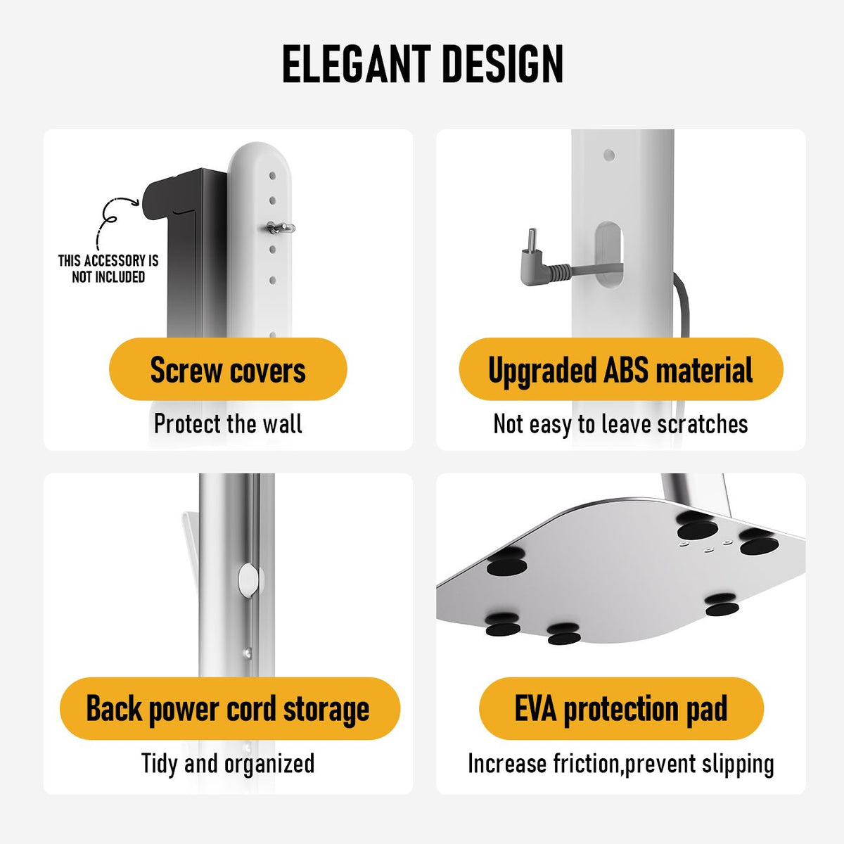 Freestanding Holder for Dyson Vacuum Stand – Suitable for Dyson V6 V7 V8 V10 V11 V12 V15 Gen5 & DC series Vacuum Cleaners, Elegant & Stable Standing Dock Accessory Storage Stand for Dyson Stand