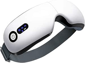 Eye Massager with Heat, Vibration and Warm Compress, Smart Sleeping Eyes Mask with Bluetooth Can Connect with Phone for Music