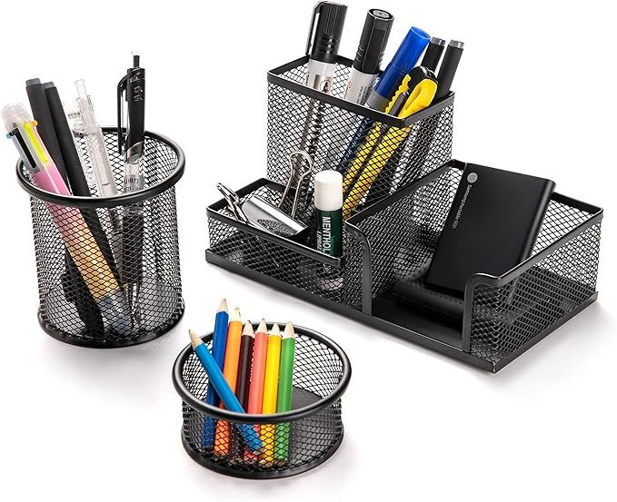 3 - set Desk Organisers, Pen Holder For Stationeries & Pencils, Accessories