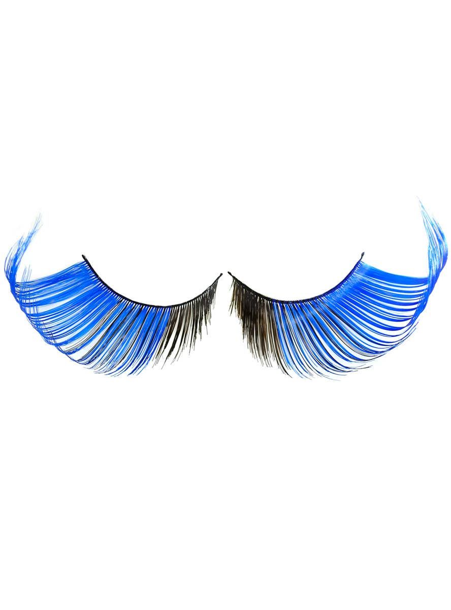 Jumbo Blue and Black Winged False Eyelashes