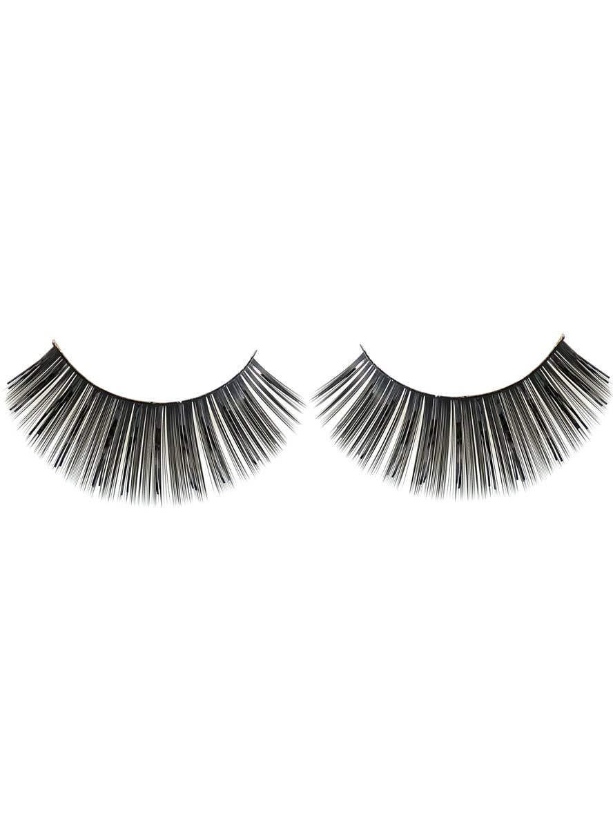 Long Black False Eyelashes with Tinsel Highlights