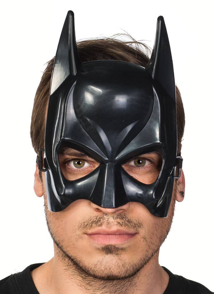 Bat Hero Mens Black Costume Mask