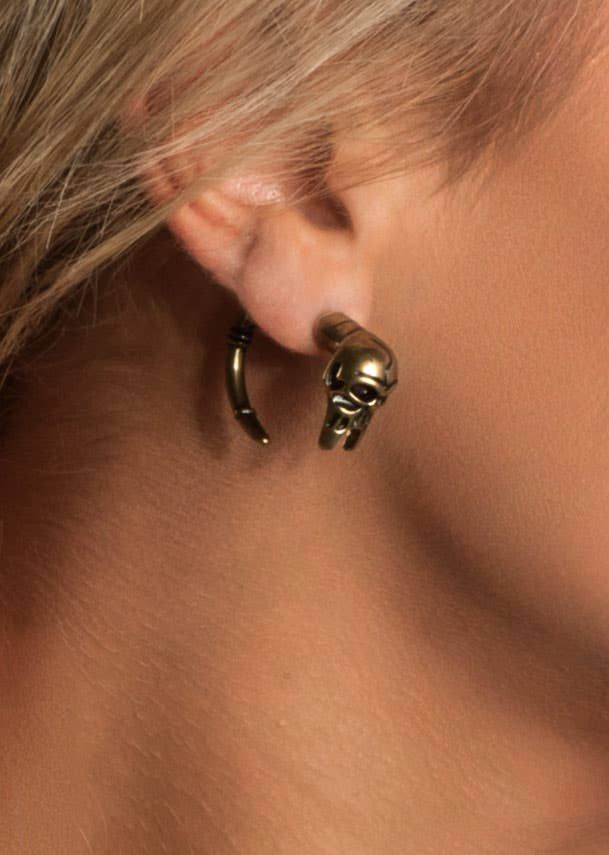 Skull and Tail Fake Plug Fashion Earring