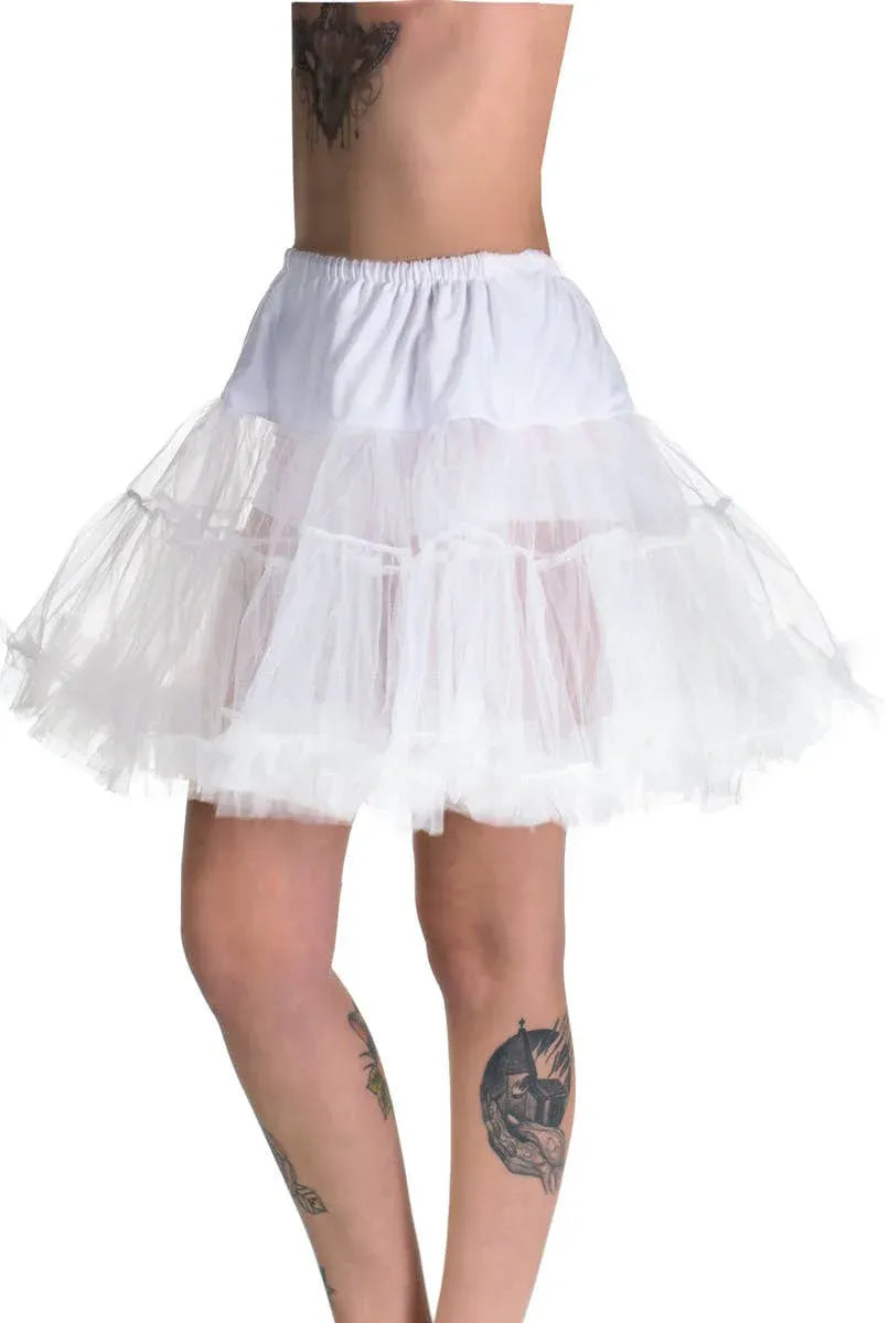 Fluffy White Plus Size Thigh Length Costume Petticoat