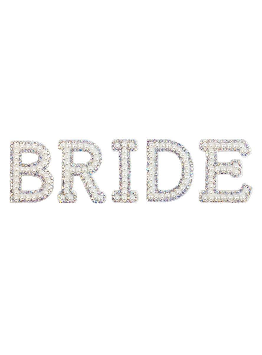Rhinestone and Faux Pearl Hens Night BRIDE Letter Set