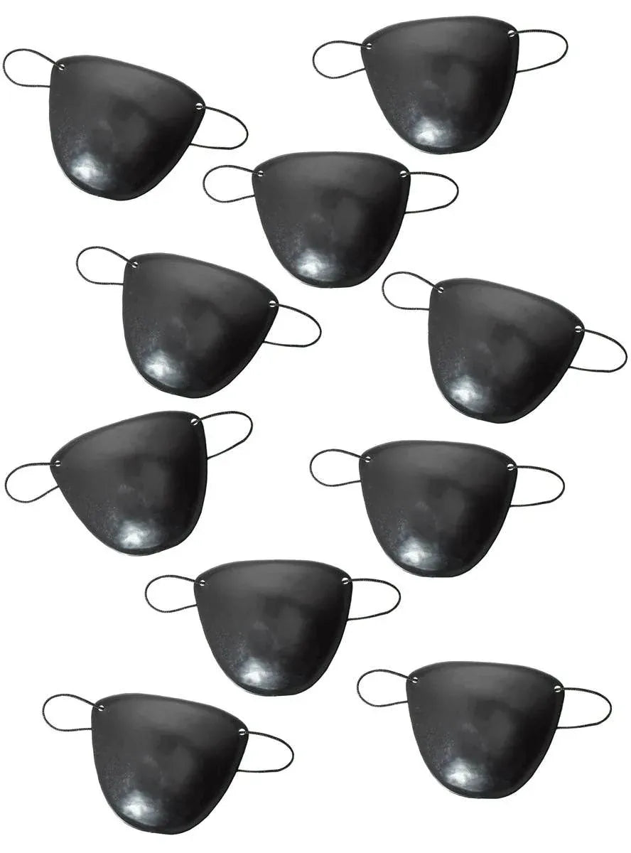 Basic Black Eye Pirate Patch 10 Pack Party Favours