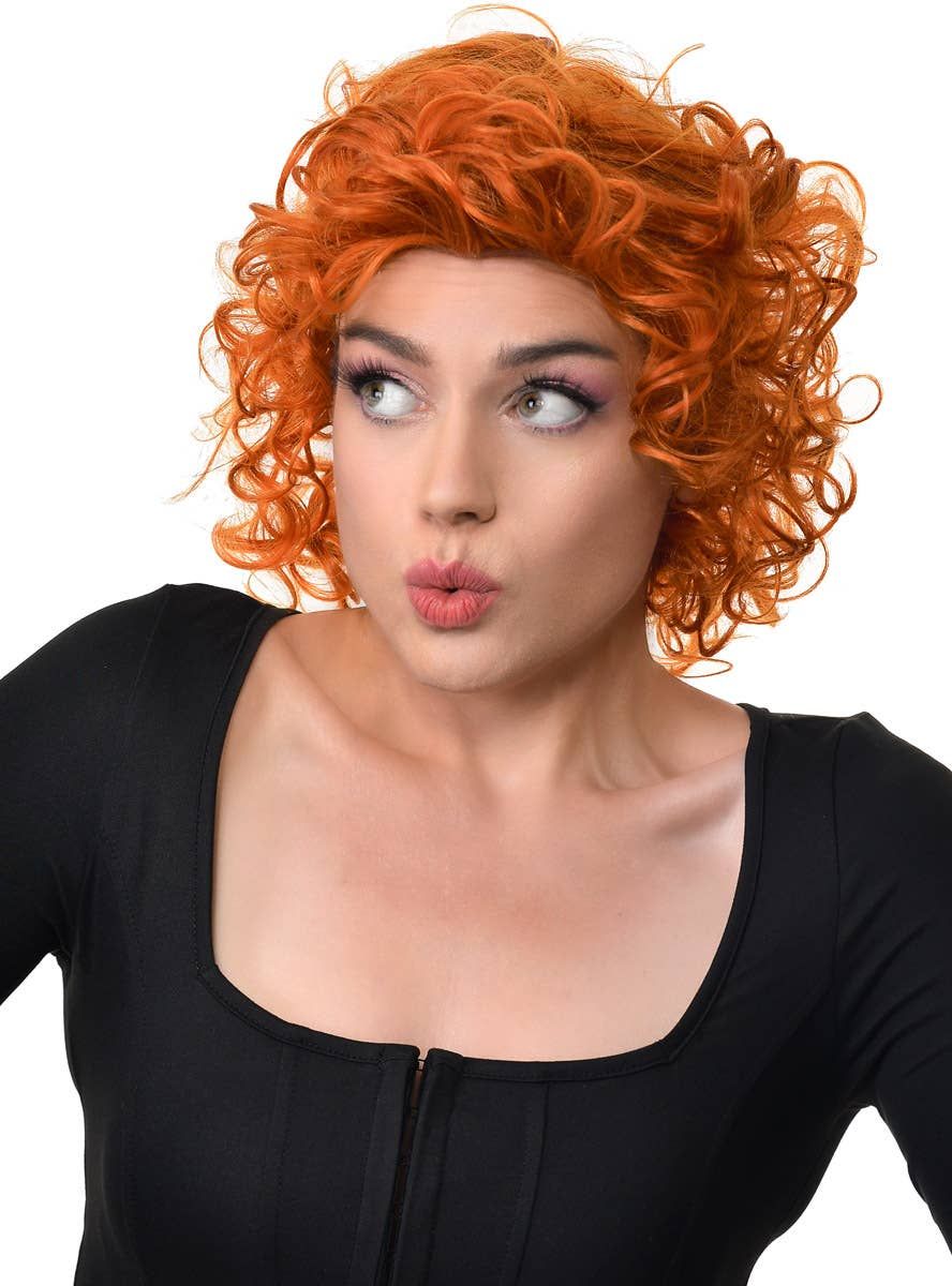 Extra Curly Ginger Annie Style Womens Costume Wig