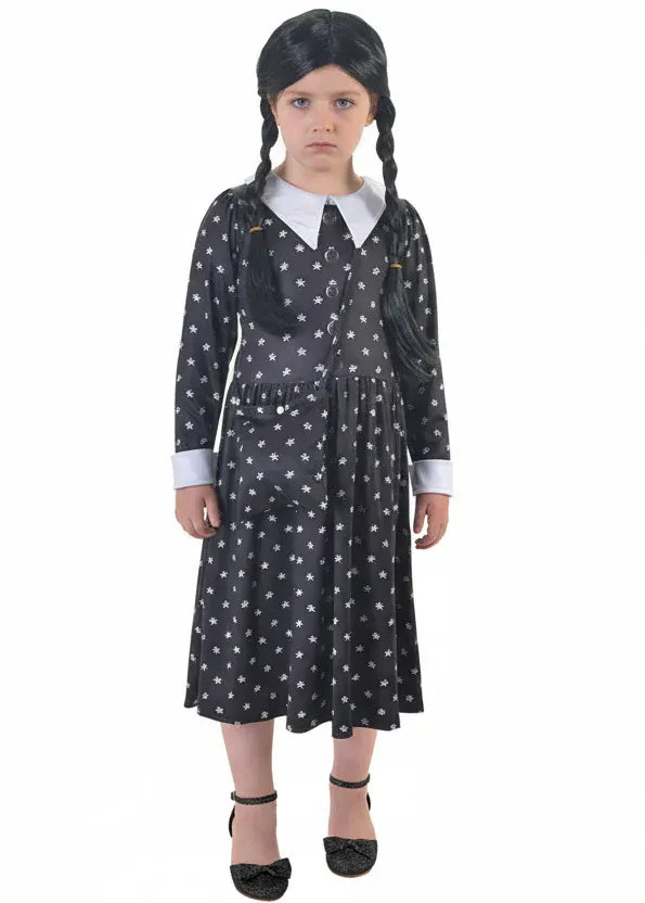 Wednesday Addams Girls Halloween Costume and Bag