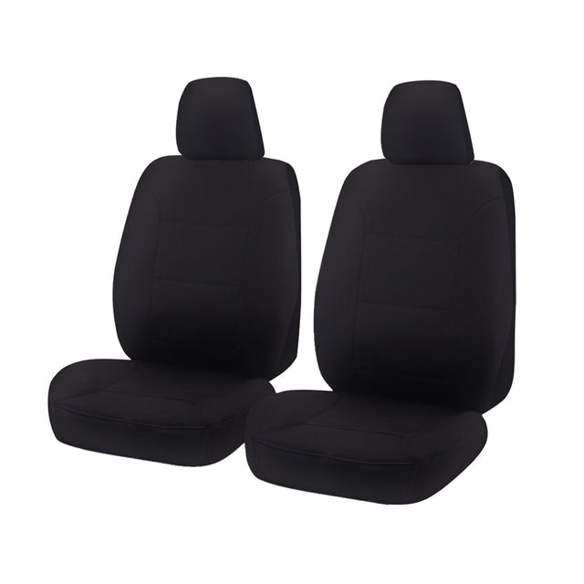 Seat Covers - ON DUAL CAB CHASSIS UTILITY FRONT 2X BUCKETS BLACK ALL TERRAIN