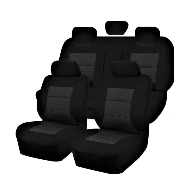 Seat Covers ISUZU 06/2012 - 06/2020 ON DUAL CAB CHASSIS UTILITY FR BLACK PREMIUM