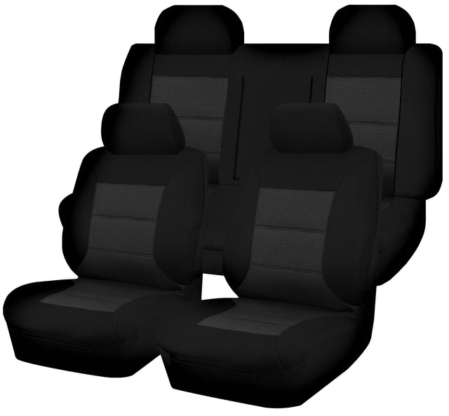Seat Covers FORD FALCON FG SERIES 05/2008 - 2016 4 DOOR SEDAN FR BLACK PREMIUM