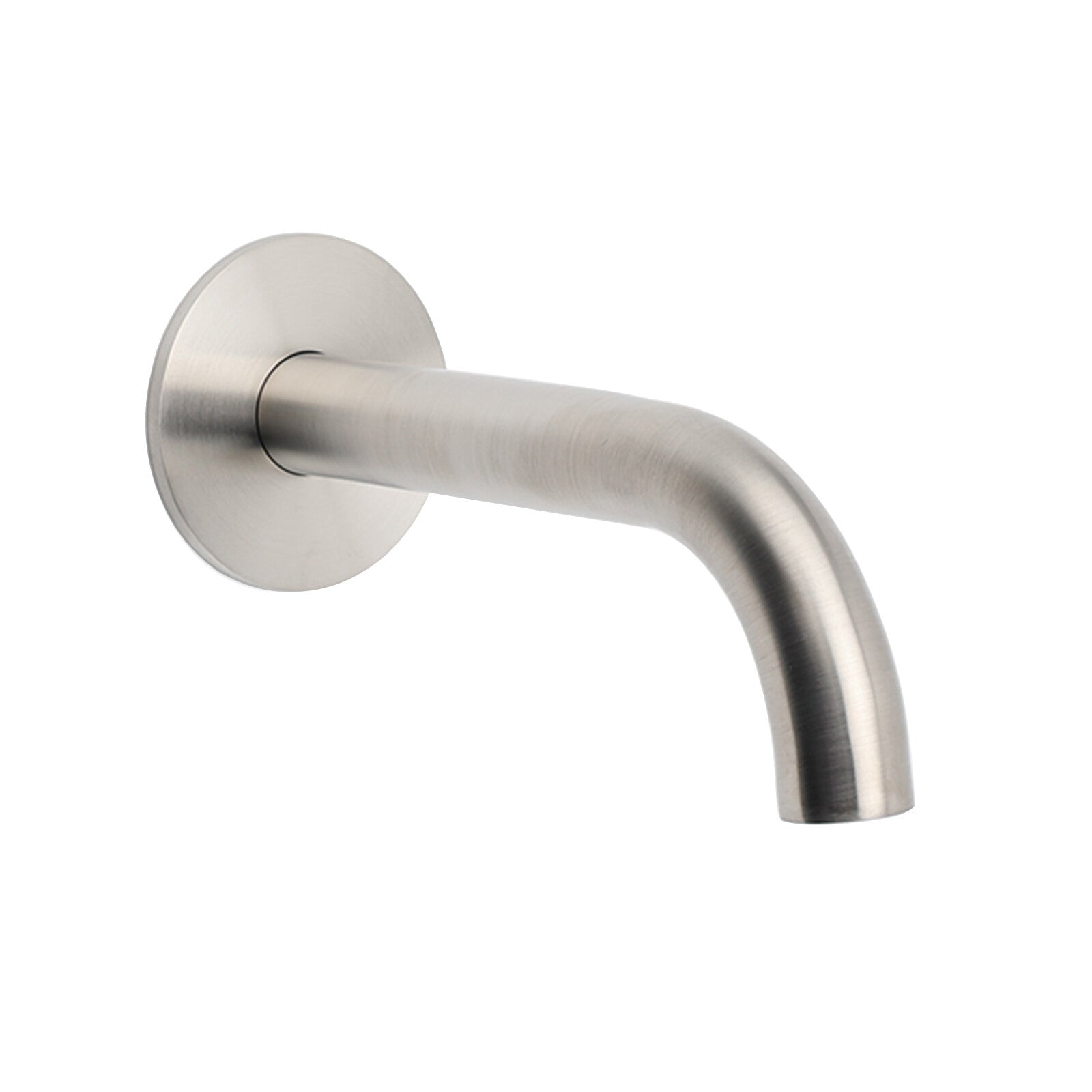 Brushed Nickel 150mm Round Curve Faucet Water Outlet Swivel Bathtub Filler Spout