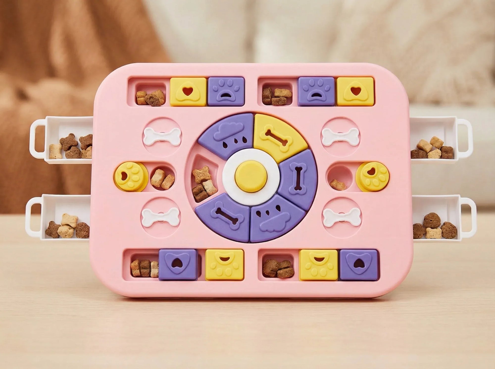 Interactive Dog Puzzle Toy – Slow Feeder & Treat Dispenser-Pink