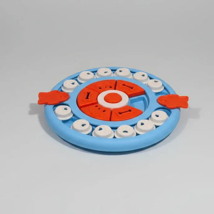Pizza Puzzle Treat Toy for Dogs & Cats – Interactive Slow Feeder-Blue
