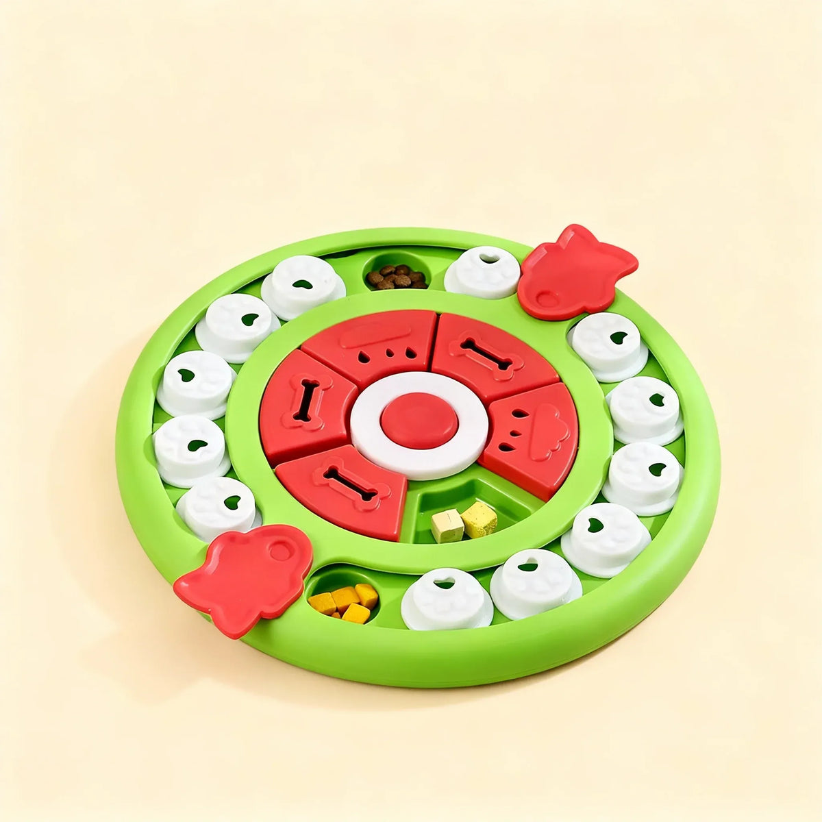 Pizza Puzzle Treat Toy for Dogs & Cats – Interactive Slow Feeder-Green