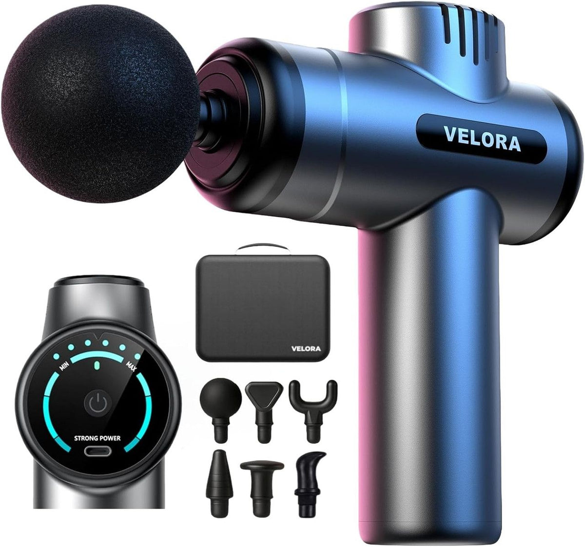 VELORA Mini Massage Gun - Deep Tissue Percussion Massager for - Grey