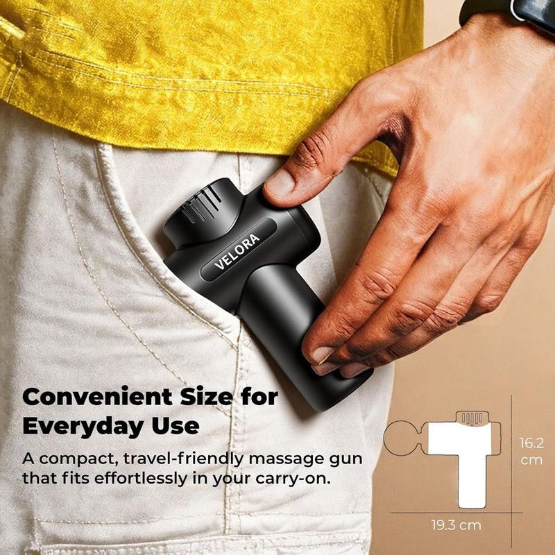 VELORA Mini Massage Gun - Deep Tissue Percussion Massager for - Grey
