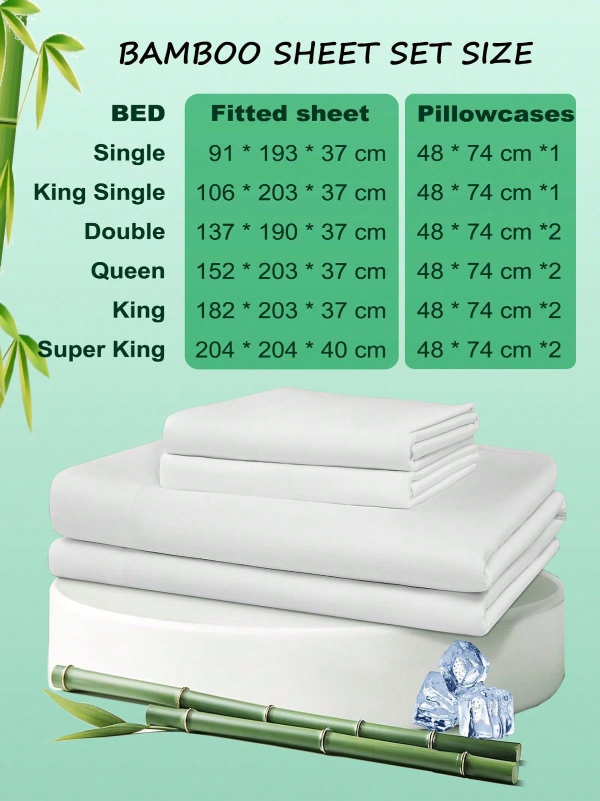 Hotel Breathable Bamboo Fitted Sheet & Pillowcase-3 Piece-Ultra Soft 2000TC Breathable Fitted Bed Sheets Set with 37 Centimetre Deep Pocket-Cooling Sheets for Hot Sleepers(Navy,King)