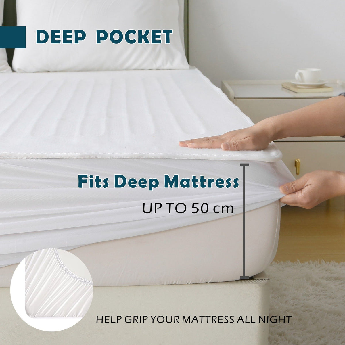 Electric Heated Mattress Pad Blanket with Dual Control & 9-Hour Auto Off & 9 Heat Settings, Preheat Functions, Overheat Protection, Machine Washable Fully Fitted Electric Sheet(King)