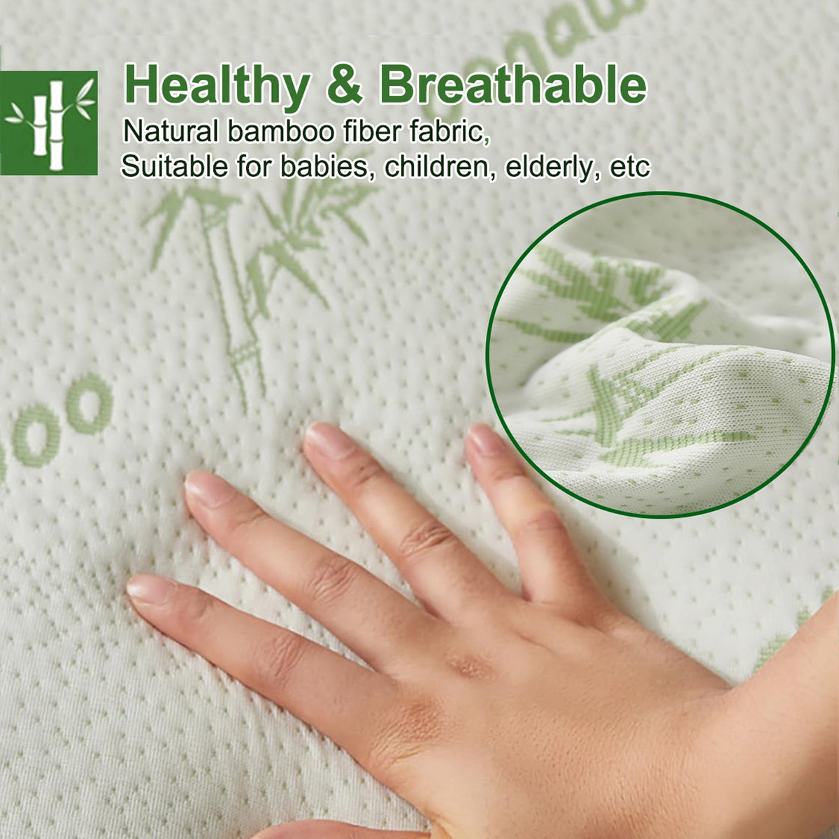 100% Waterproof Double Mattress Protector, Breathable Mattress Cover Double Size Bed, 3D Air Fabric Cooling Bed Pad Cover, Deep Pocket 40cm