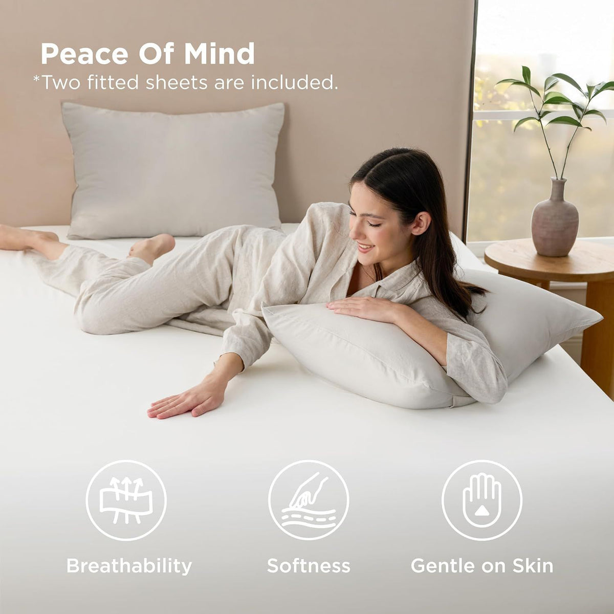 Hotel Soft Bed Sheet Set- Bedding Sheets & Pillowcases -Breathable Bedding - Wrinkle, Fade, Stain Resistant-Deep Pocket Flat Fitted Bed Sheet Set(Raw white,Super King)