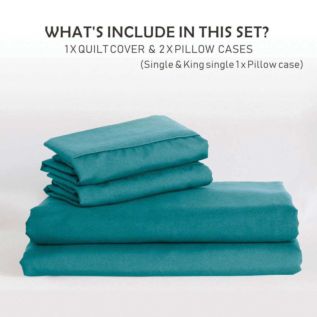 3 Piece Hotel Soft Microfiber Quilt Cover Set-2000TC Duvet/Donna Cover Set & Pillowcases -1 Quilt Cover Zipper Closure & 1 x Pillowcases-Breathable Bedding - Wrinkle, Fade, Stain Resistant(Biscay blue,Double)