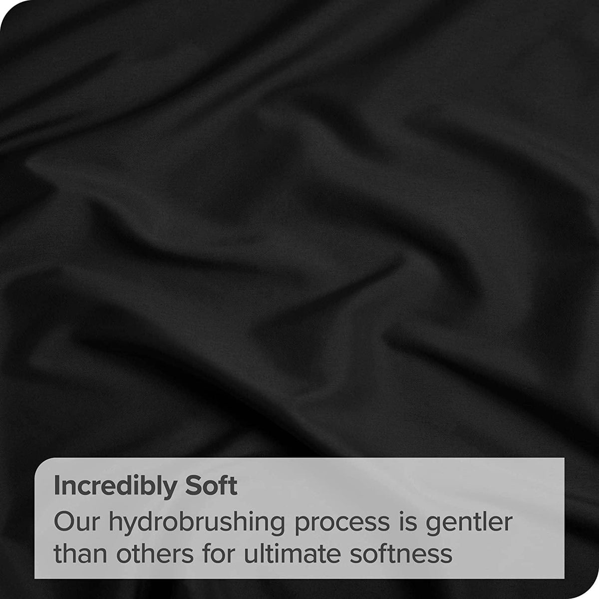 4 Piece Bed Sheet Set- Bedding Sheets & Pillowcases -Breathable Bedding - Wrinkle, Fade, Stain Resistant-Deep Pocket Flat Fitted Bed Sheet Set(Black,Double)