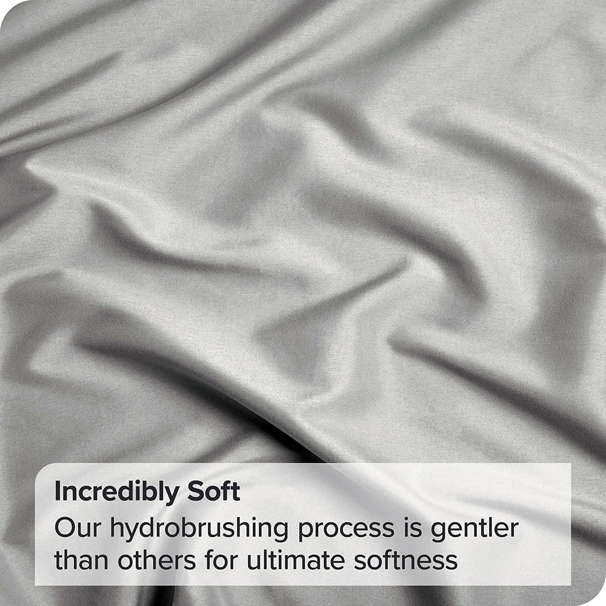 4 Piece Bed Sheet Set- Bedding Sheets & Pillowcases -Breathable Bedding - Wrinkle, Fade, Stain Resistant-Deep Pocket Flat Fitted Bed Sheet Set(Silver-gray,Double)
