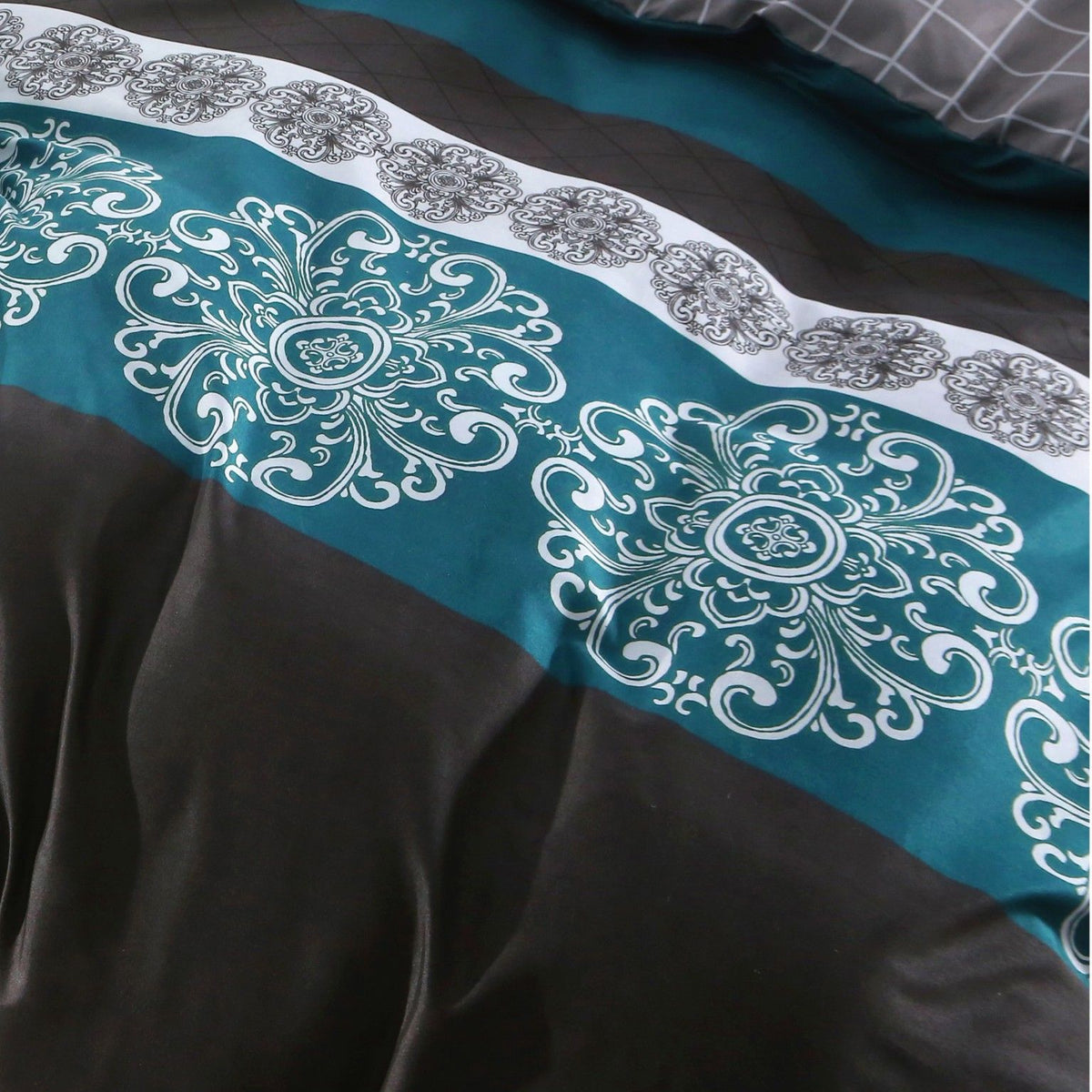 3 Piece Hotel Soft Microfiber Quilt Cover Set-2000TC Duvet/Donna Cover Set & Pillowcases -1 Quilt Cover Zipper Closure & 1 x Pillowcases-Breathable Bedding - Wrinkle, Fade, Stain Resistant(Bohemian,King)