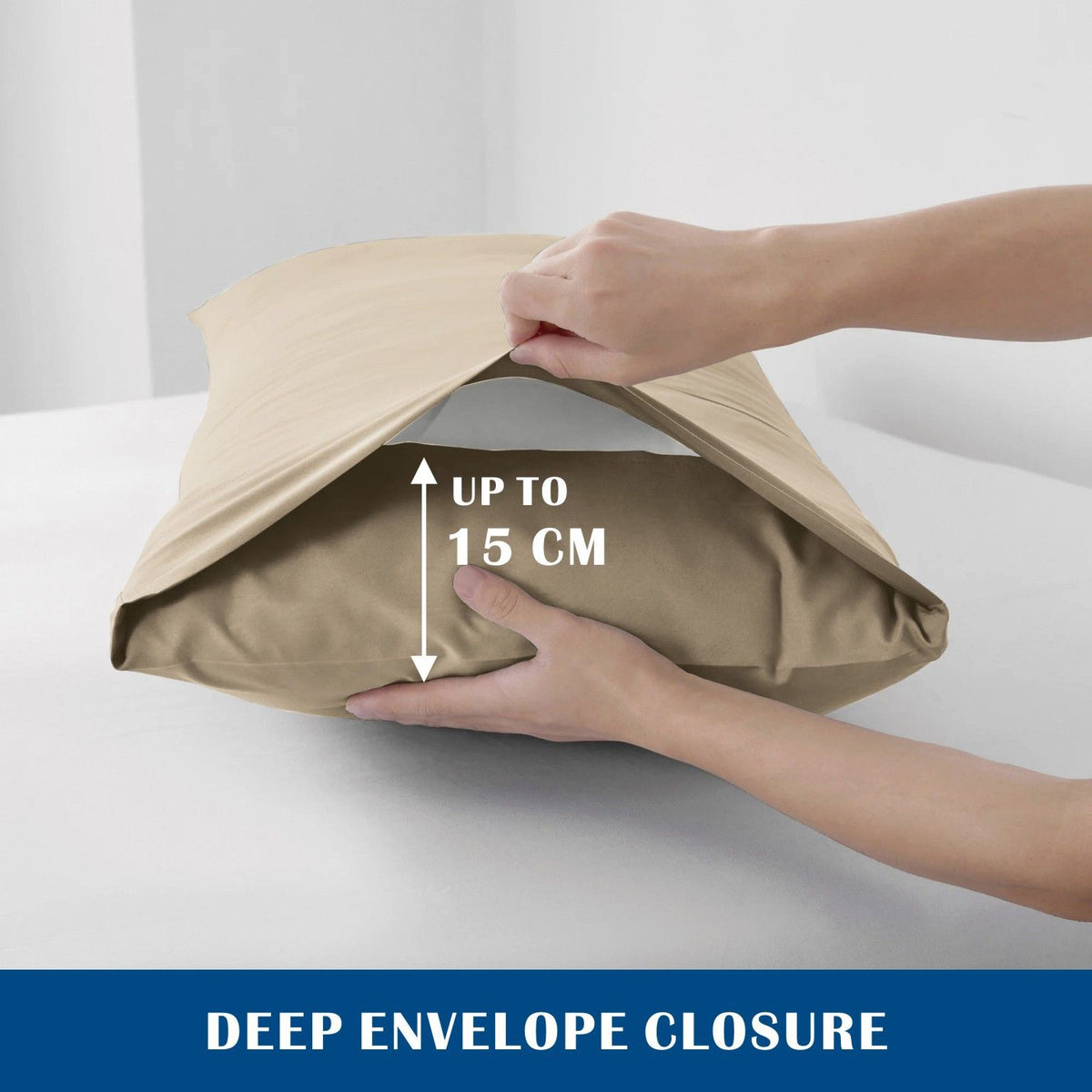 3 Piece Hotel Soft Microfiber Quilt Cover Set-2000TC Duvet/Donna Cover Set & Pillowcases -1 Quilt Cover Zipper Closure & 1 x Pillowcases-Breathable Bedding - Wrinkle, Fade, Stain Resistant(Camel Beige,King)
