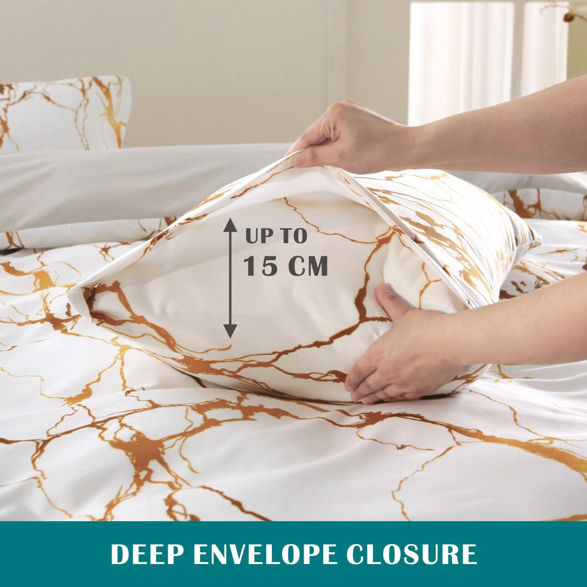 3 Piece Hotel Soft Microfiber Quilt Cover Set-2000TC Duvet/Donna Cover Set & Pillowcases -1 Quilt Cover Zipper Closure & 1 x Pillowcases-Breathable Bedding - Wrinkle, Fade, Stain Resistant(Modern Geometric,King)