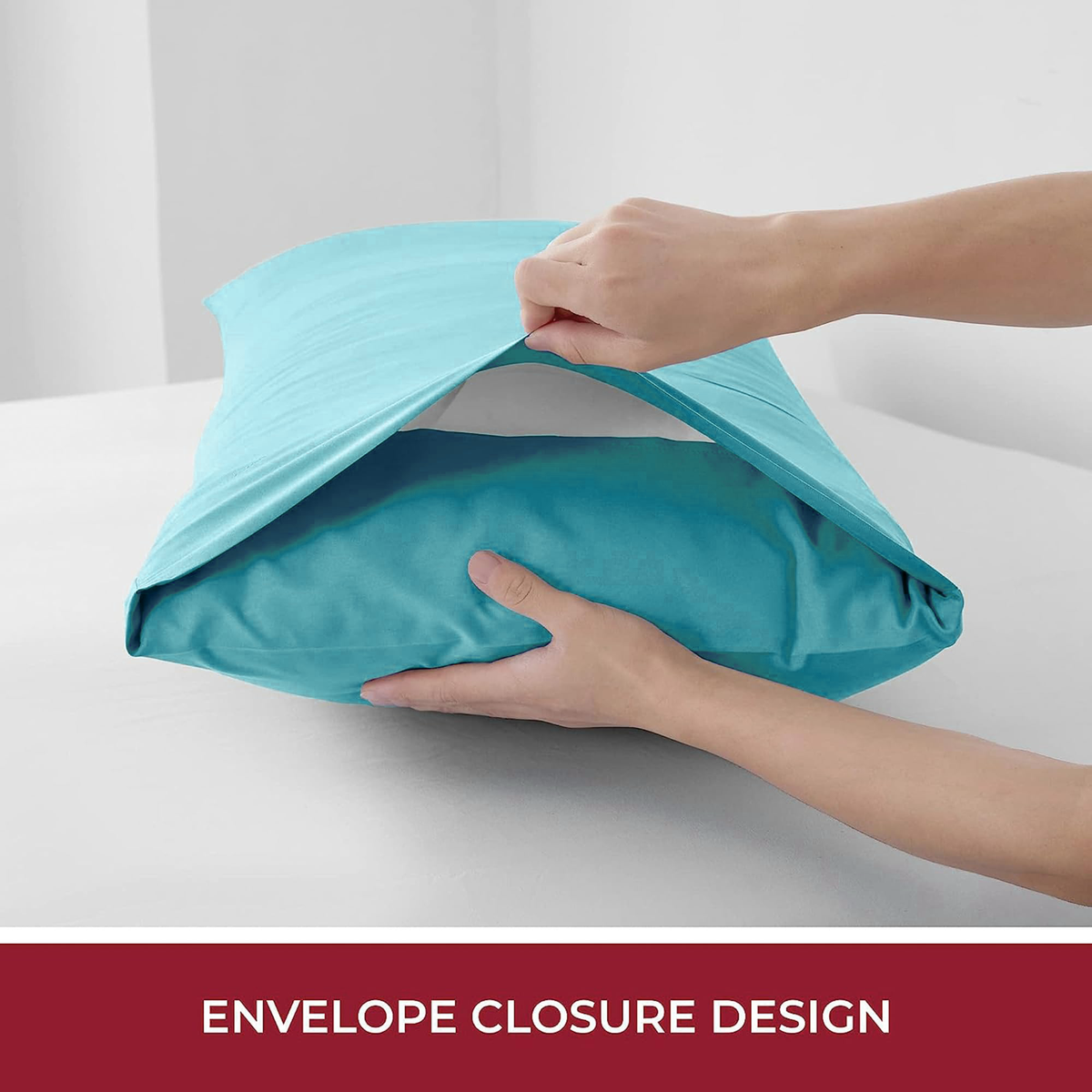 3 Piece Fitted Sheet Set- Fitted Sheet & Pillowcases -Breathable Bedding - Wrinkle, Fade, Stain Resistant- 40cm Deep Pocket Fitted Bed Sheet Set(Ice blue,King)