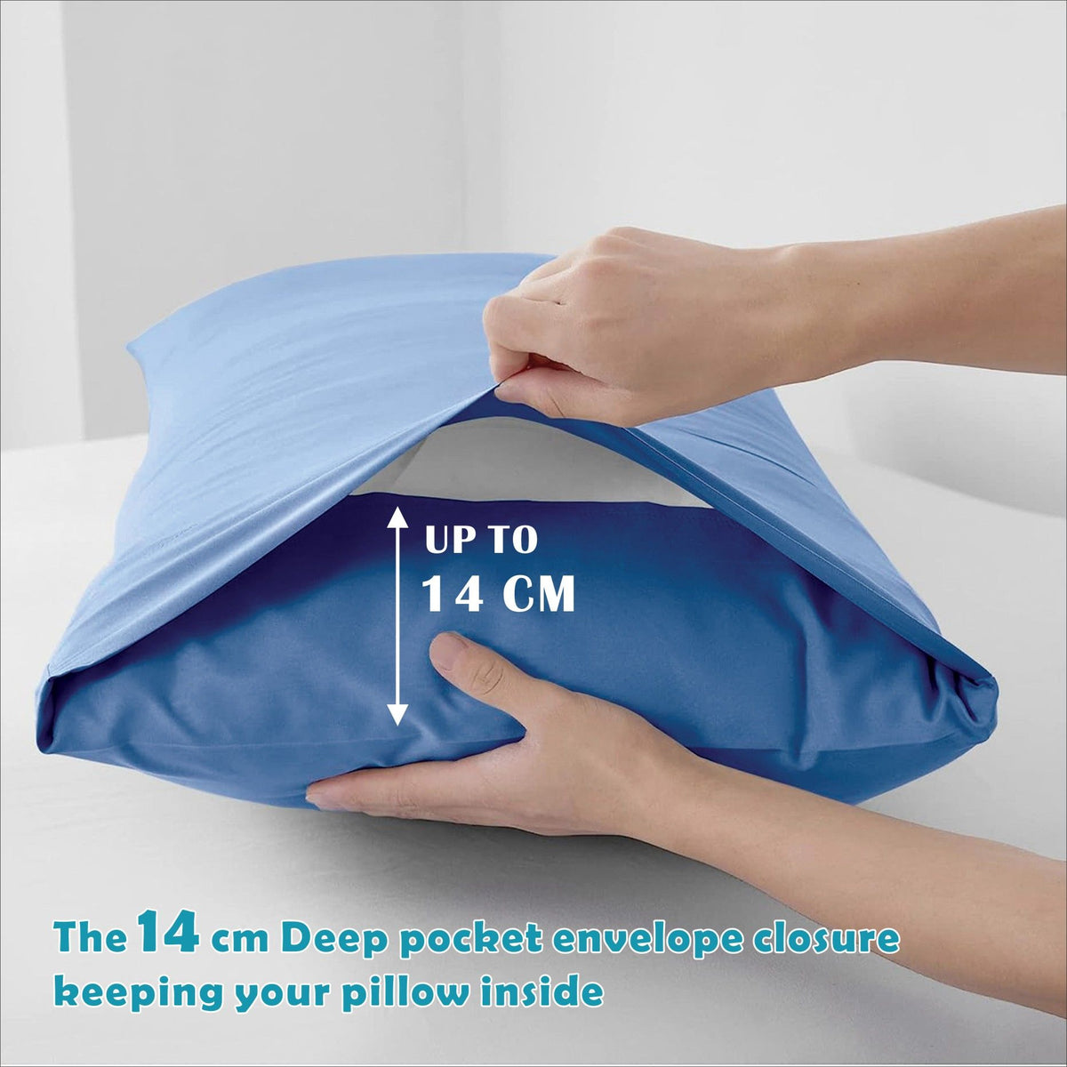 3 Piece Bed Sheet Set- Bedding Sheets & Pillowcases -Breathable Bedding - Wrinkle, Fade, Stain Resistant-Deep Pocket Flat Fitted Bed Sheet Set(Ocean,King Single)
